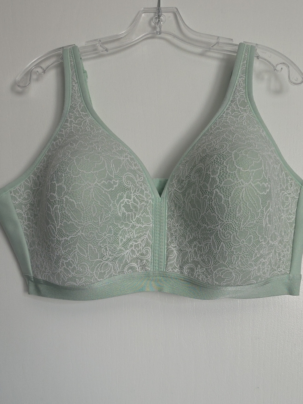 Cacique Mint Green Lace-Trim Wireless Bra - Size 46DD